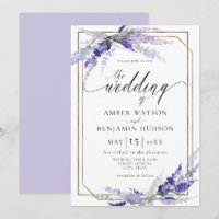 Lavande Botanique Floral Dusty Puple Mariage