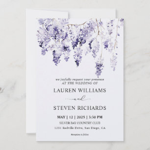 Invitation Lavande douce personnalisée Lavande violet Mariage