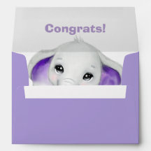 Invitation lavande et enveloppe blanche