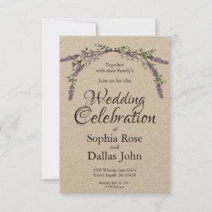 Invitation Lavande et Eucalyptus