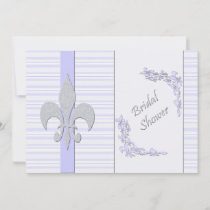 Invitation Lavande et fleur de Lis Fête de l'mariée