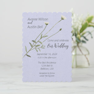 Invitation Lavande et une seule taille