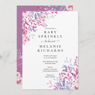 Invitation Lavande Fleur sauvage Floral Baby Sprinkle / Douch