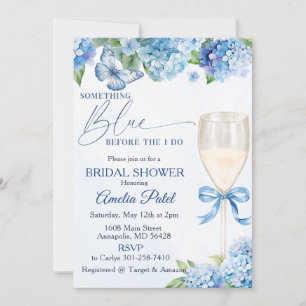 Invitation Lavande Hydrangea Quelque Chose De Bleu Baby Showe