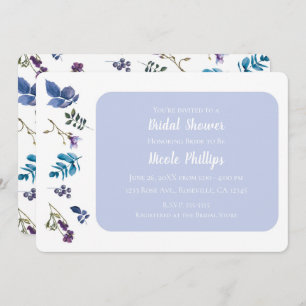 Invitation Lavande Lilac pourpre Iris printemps floral chic