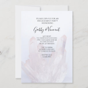 Invitation Lavande Lumière Purple Crystals Partie d'engagemen