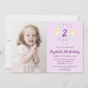 Invitation Lavande Pâques 2e anniversaire