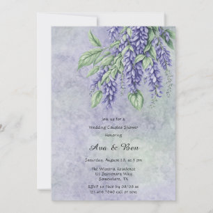 Invitation Lavande Peinte Wisteria Mariage Couples Douche