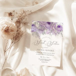 Invitation Lavande Purple Étincelle Florale Sweet 16 Partie<br><div class="desc">Lavande pourpre étincelle Floral Sweet 16 Party Invitation Voir la collection correspondante dans Niche et Nest Store</div>