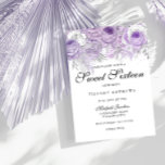 Invitation Lavande violet blanc Fleurs d'argent doux 16<br><div class="desc">Lavande violet blanc Fleurs d'argent doux 16 Fête Invitation Voir la collection correspondante dans Niche et Nest Store</div>