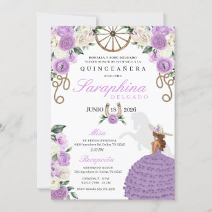 Invitation Lavande Western Princesse Cowgirl Quinceañera