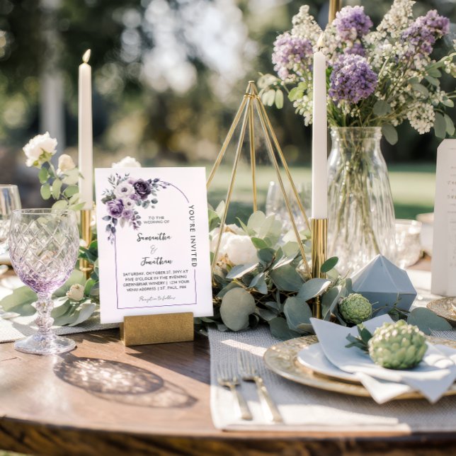 Invitation Lavender and Purple Arch Wedding |  (Créateur téléchargé)