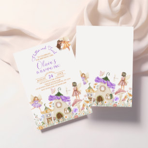 Invitation Lavender Boho Fleur sauvage Fairy Anniversaire