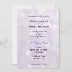 Invitation Lavender Bokeh Collection Mariage