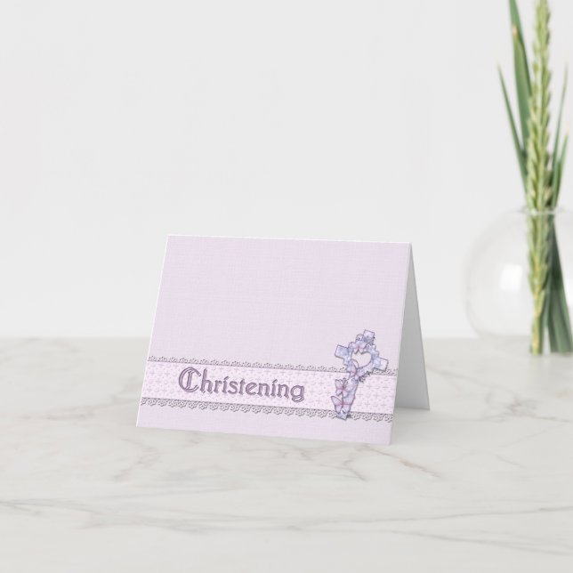 Invitation Lavender Christening (Devant)