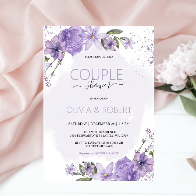 Invitation Lavender Couple Shower (Créateur téléchargé)