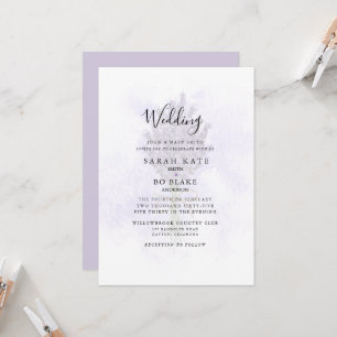 Invitation Lavender Floral Bride Parents Splash Mariage