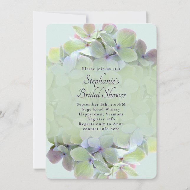 Invitation Lavender Green Floral Douche nuptiale (Devant)