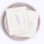 Invitation Lavender Larkspur Floral Enregistrer la date<br><div class="desc">Lavender Larkspur Floral Enregistrer la date</div>