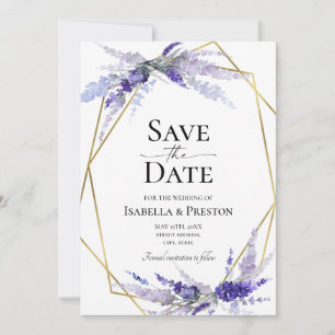 Invitation Lavender Lilac Mauve Mariage Floral Enregistrer La
