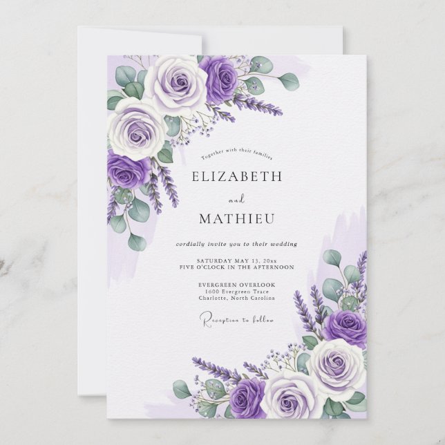 Invitation Lavender Luminous Spring Wedding (Devant)