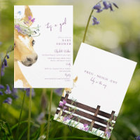 Lavender Pony Fleur sauvage C'est un Baby shower d