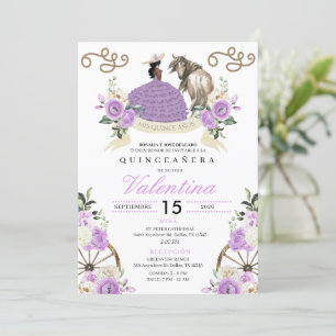 Invitation Lavender Western Ranch Cowgirl Quinceañera