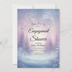 Invitation Lavender Winter Snowfall Fiançailles douche