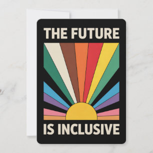 Invitation L'Avenir Est Inclusif LGBTQ Pride Ally Rainbow