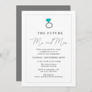 Invitation L'avenir M. et Mme Engagement Party