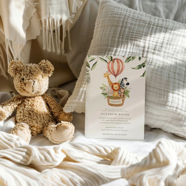 Invitation L'aventure Attend | Fête de Naissance Animaux de S (Créateur téléchargé)