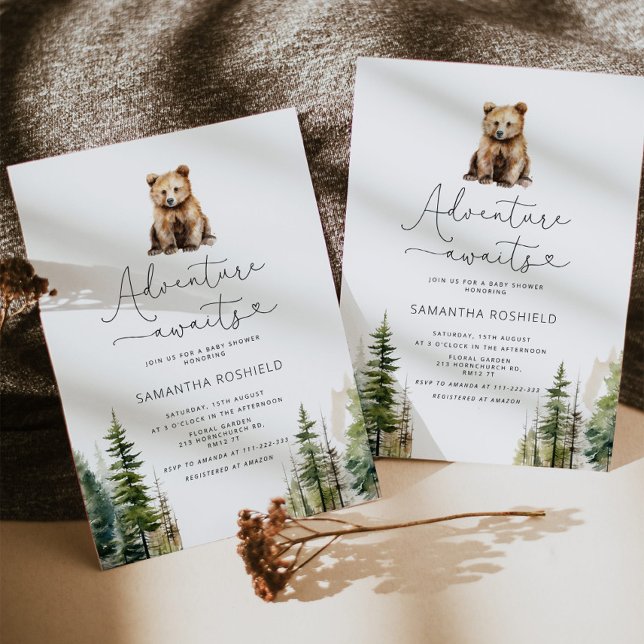 Invitation L'aventure attend le baby shower (Créateur téléchargé)