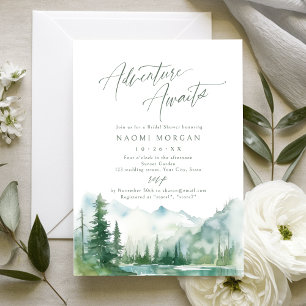 Invitation L'aventure Attend Mariage Champêtre Rustique