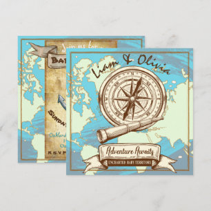 Invitation L'aventure Attend Naution Voyage Rustique
