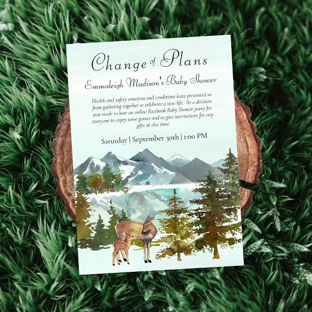 Invitation L'aventure commence Changement de plans de cerf ru (Créateur téléchargé)