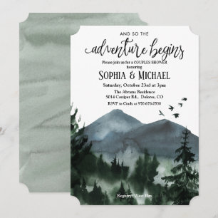 Invitation L'Aventure Commence L'Invitation De Douche Couples