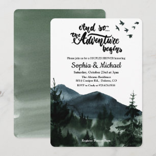 Invitation L'Aventure Commence L'Invitation De Douche Couples