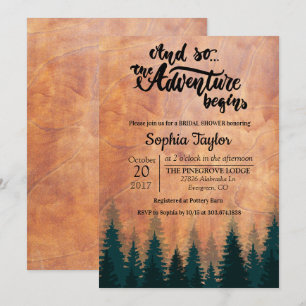 Invitation L'aventure commence l'invitation de la douche nupt