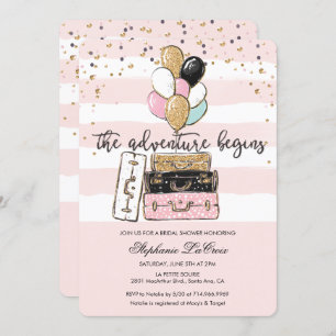 Invitation L'aventure commence l'invitation de la douche nupt