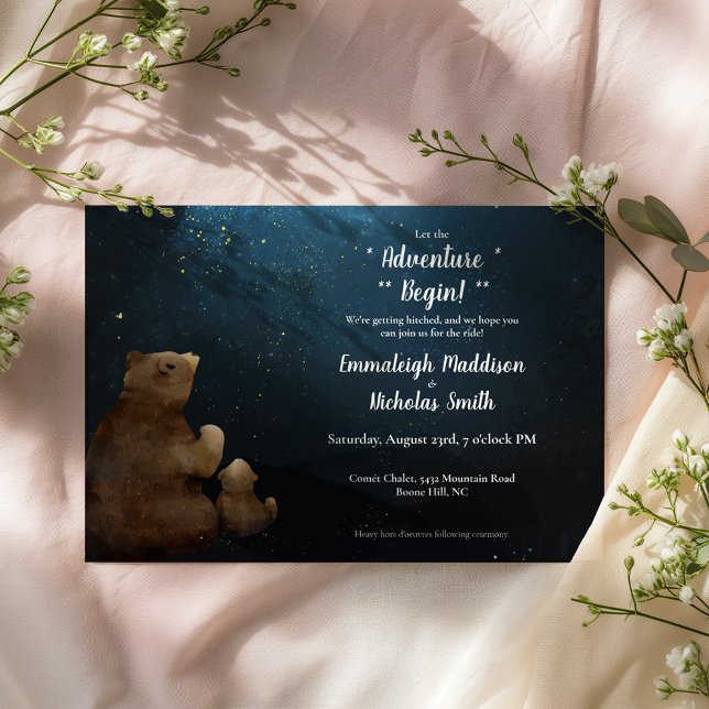 Invitation L'aventure commence Mariage informel de soirée (Créateur téléchargé)