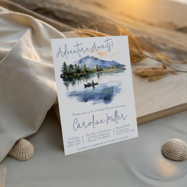 Invitation L'aventure vous attend ! Fête de fiançailles pêche (Créateur téléchargé)