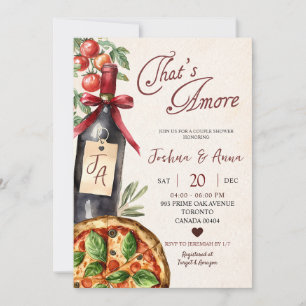 Invitation Laverie de Pizza Vin C'est l'Amour Enterrement de 