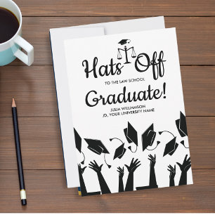 Invitation Law School Hats Off Grad Photo Graduation Party