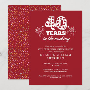 Invitation Le 40e anniversaire du Mariage en devenir