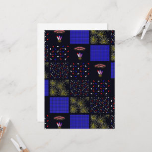 Invitation Le 4 juillet Patchwork Motif - le 4 juillet