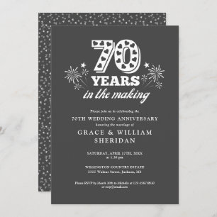 Invitation Le 70e anniversaire du Mariage