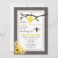 Le Baby shower à thème des abeilles de miel inspir