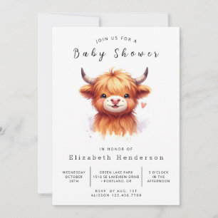 Invitation Le Baby shower Agricole Moderne Et Élégant