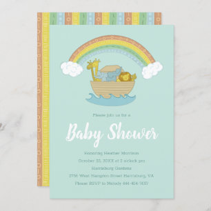 Invitation Le Baby shower Ark Boho de Noah