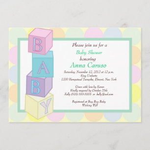 Invitation Le baby shower bloque l'invitation